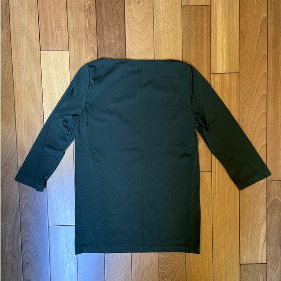 Wolford Deep Green Knit Boat Neck Top Size Small - Picture 2 of 4